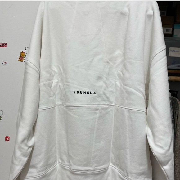 YoungLA White Men's Quarter zip - Picture 4 of 4